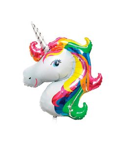 GLOBO FORMA METALIZADO UNICORNIO