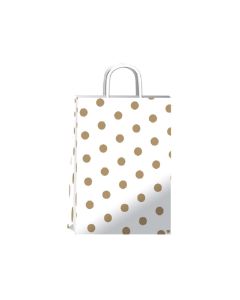 BOLSA GOLD DOTS 22 x 10 x 30 CM.