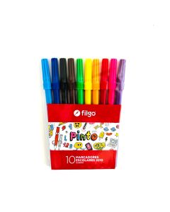 MARCADOR ESCOLAR FILGO X 10 UNIDADES