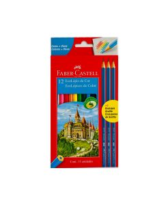 LÁPICES LARGOS DE COLORES FABER CASTELL X 12 UNIDADES