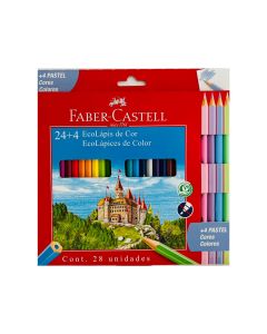 LÁPICES LARGOS DE COLORES FABER CASTELL X 24 UNIDADES
