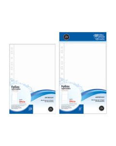 FOLIOS PP REFORZADOS OFICIO X 100 UNI.