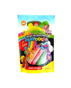 SET PLASTILINAS X 20 UNIDADES + 6 CORTANTES PLAYCOLOR