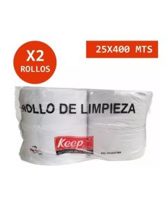 PAPEL HIGIENICO KEEP BLANCO VIRGEN 25 ROLLOS X 400 MTS.