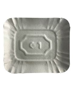 BANDEJA CARTON BLANCA 17 X 20 CM. X 100 U.