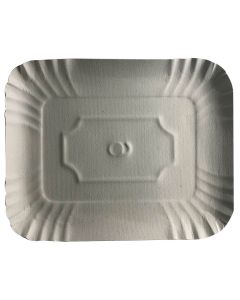 BANDEJA CARTON BLANCA 26 X 33 CM. X 100 U.