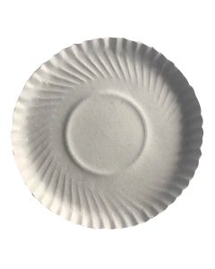BANDEJA CARTON BLANCA REDONDA 23 CM. X 100 U.