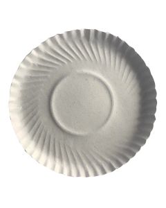 BANDEJA CARTON BLANCA REDONDA 26 CM. X 100 U.