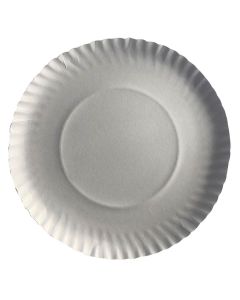 BANDEJA CARTON BLANCA REDONDA 28 CM. X 100 U.