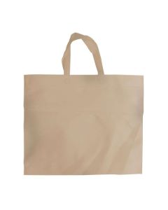 BOLSA TELA ASA 40 CM. X 45 CM. BEIGE, BLANCO Y NEGRO