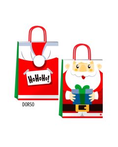 BOLSA NAVIDAD HO HO HO 22 x 10 x 30 CM.