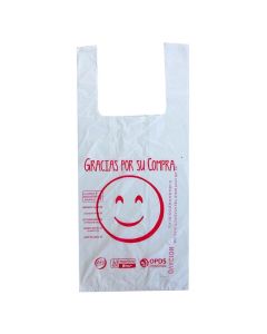 BOLSA CAMISETA SONRISA 40 X 50 CM. X 100 U.