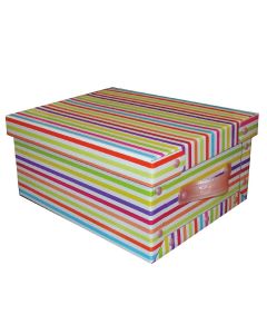 CAJA BAULERA MEDIANA RAYADA