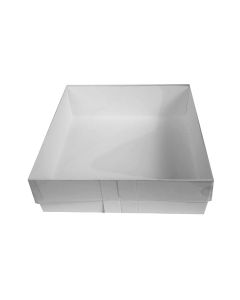 CAJA DE CHEESCAKE CON VISOR25 x 25 x 07 CM.