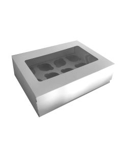 CAJA PARA CUPCAKES CON BASE 26 X 34 X 12 CM. 