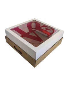 CAJA PARA BANDEJA DESAYUNO CON VISOR 31 x 31 x 12,5 CM.