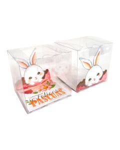 CUBO DE ACETATO CONEJA 9 X 9 X 9 CM.