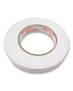 CINTA GOMA EVA BLANCA DOBLE FAZ 18 MM. X 5 METROS.