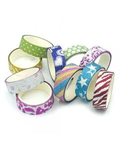 CINTA AUTOADHESIVA GLITTER x 10 U. 