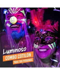 COMBO COTILLON LUMINOSO PARA 100 PERSONAS