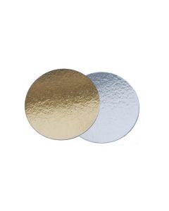 BANDEJA DISCO ORO-PLATA 12 CM.