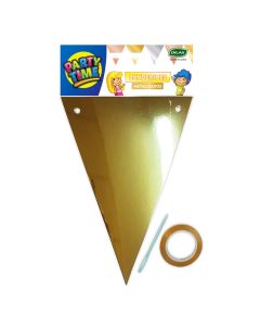 BANDERIN METALIZADO DORADO GOLD