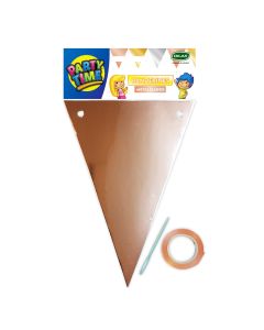 BANDERIN METALIZADO ROSA GOLD
