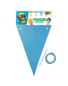 BANDERIN GLITTER CELESTE