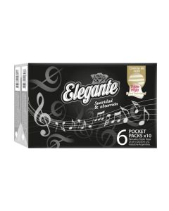 PAÑUELOS ELEGANTE POCKET TRIPLE HOJA  X 6 PACKS.