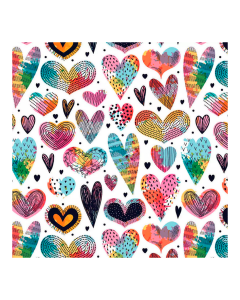 PAPEL DE REGALO CORAZÓN BATIK 70 CM. X 100 CM.