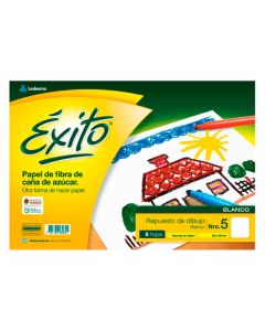 REPUESTO DE DIBUJO BLANCO EXITO Nº5 X 8 HOJAS