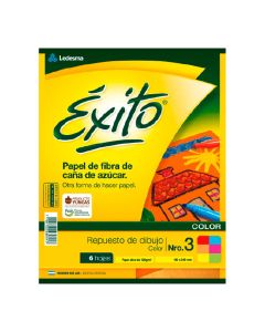 REPUESTO DE DIBUJO EXITO COLOR Nº3 X 6 HOJAS