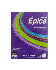 REPUESTO ESCOLAR ÉPICA Nº3 X 48 HOJAS CUADRICULADAS X 90 GRS.