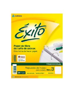 REPUESTO DE HOJAS CUADRICULADAS TRADICIONAL PARA CARPETA Nº3 X 48 HOJAS