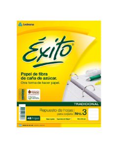 REPUESTO DE HOJAS RAYADAS TRADICIONAL PARA CARPETA Nº3 X 48 HOJAS