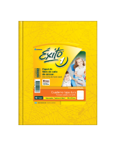 CUADERNO EXITO TAPA DURA Nº1 AMARILLO X 48 HOJAS RAYADAS