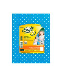 CUADERNO EXITO TAPA DURA CELESTE CON LUNARES X 48 HOJAS RAYADAS