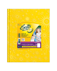 CUADERNO EXITO TAPA DURA Nº3 AMARILLO X 48 HOJAS RAYADAS