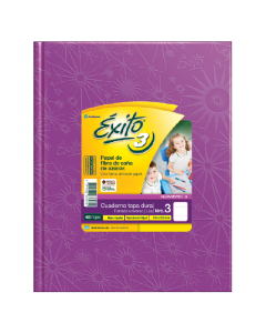 CUADERNO EXITO TAPA DURA Nº3 LILA X 48 HOJAS RAYADAS
