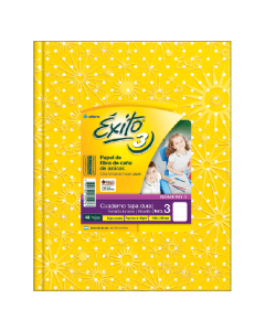 CUADERNO EXITO TAPA DURA Nº3 AMARILLO X 48 HOJAS