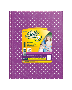 CUADERNO EXITO TAPA DURA Nº3 LILA X 48 HOJAS