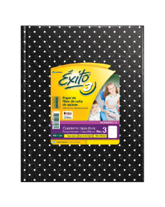 CUADERNO EXITO TAPA DURA Nº3 NEGRO X 48 HOJAS