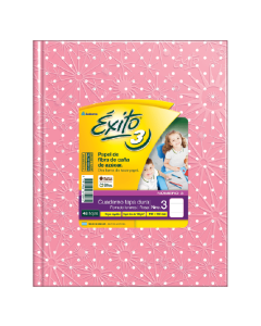 CUADERNO EXITO TAPA DURA Nº3 ROSA X 48 HOJAS