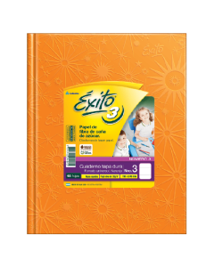 CUADERNO EXITO TAPA DURA NARANJA Nº3 X 48 HOJAS RAYADAS