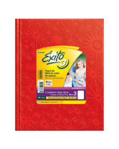 CUADERNO EXITO TAPA DURA ROJO Nº3 X 48 HOJAS RAYADAS