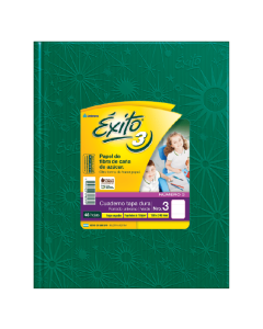 CUADERNO EXITO TAPA DURA VERDE Nº3 X 48 HOJAS RAYADAS