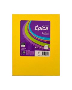 CUADERNO GLORIA/EPIC ARAÑA AMARILLO x 48 HOJAS RAYADAS 