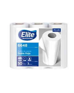 ROLLO COCINA ELEGANTE GIGANTE DOBLE HOJA 3 UNI. X 50 PAÑOS