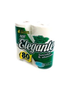 ROLLO PAPEL HIGIENICO ELEGANTE 4 X 80 MT.