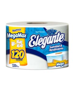 PAPEL HIGIENICO ELEGANTE BLANCO 1 ROLLOS X 120 MTS.